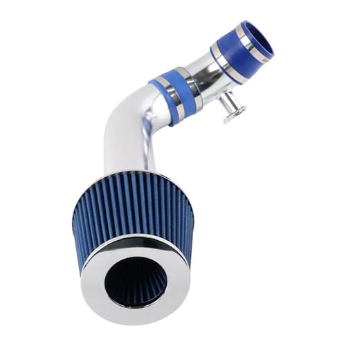 Kit d'admission d'air froid 3 pouces bleu avec filtre conique haut débit pour E36