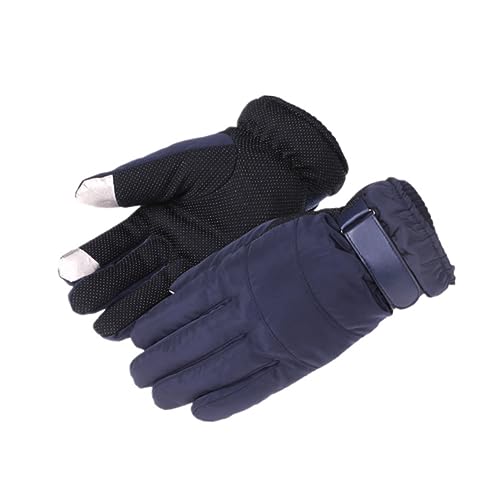 Veemoon Ski Gloves Touchscreen Unisex Warm Winter Gloves Plush Lining Comfortable for Outdoor Activities Dark Blue
