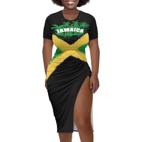 Image of Short Sleeve Dress for Women,Sexy Bodycon Dress,Plus Size Slit Dress,String Design s-4xl
