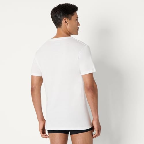 Image of Amazon Essentials Men's Slim Fit V-Neck Undershirt, Breathable Cotton, Pack of 6