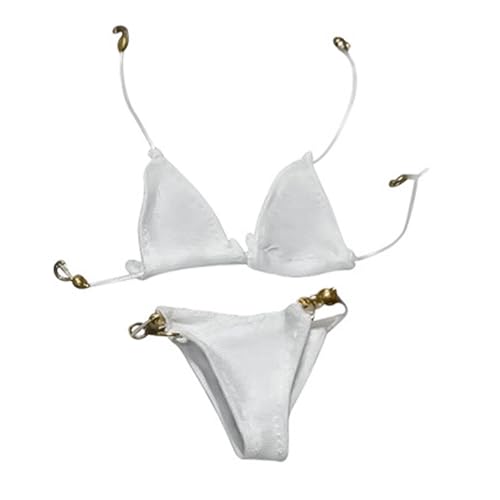 Ieron Kit di Vestiti per Bambole Femminili da 12 Pollici in Scala 1/6, Set di Vestiti per Bambole da Donna, Costume da Bagno Bikini per Action Figure - Bianco