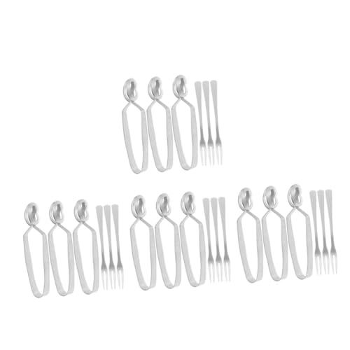 Amosfun 12 Juegos Utensilios Inoxidable para Caracoles Pinzas y Tenedores para Servir Escargot Cocina y Herramientas Prácticas y Fáciles de Limpiar