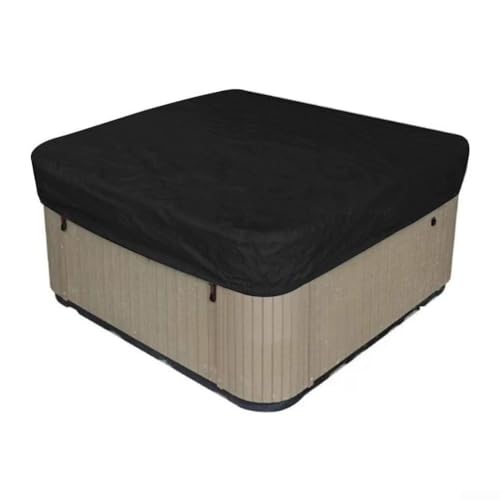 Cubierta cuadrada de spa para exteriores, impermeable, resistente al sol, aislamiento térmico, plegable, protector de bañera, resistente a la intemperie, diseño de cordón, para muebles de jardín (450