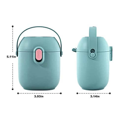 Melkpoederhouder, bewaarcontainer voor babyvoeding, met schep, 450 ml, schattig, voedselveilig materiaal, met draaggreep… - Image 3