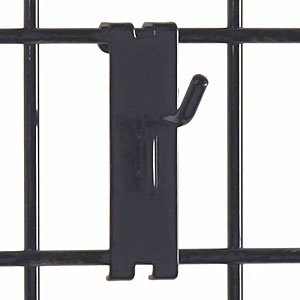 Only Garment Racks 2\" Gridwall Hooks for Grid Panel Displays - 50 Pcs Box - 1/4\" Dia Wire - Heavy Duty - Black Color