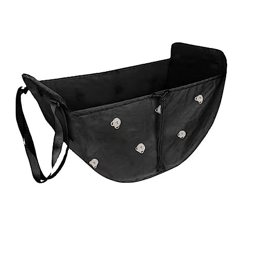 Image of LEGDOR Car storage bag Cartoon bear Car seat back multifunctional storage Rear seat storage hanging bag Car hanging storage bag (Black)
