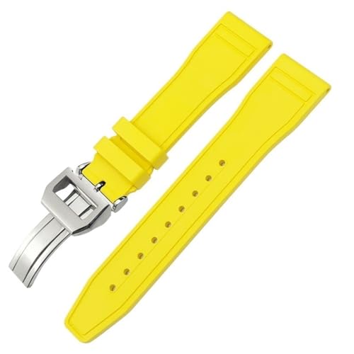 Bracelet de montre en fluoroélastomère souple 20mm 21mm 22mm en caoutchouc naturel