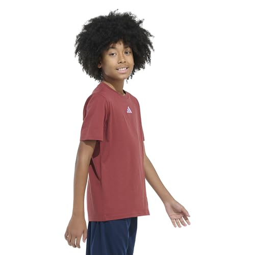 Image of adidas Boys ' Short Sleeve Raglan Poly Tee