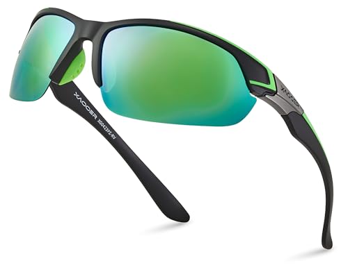 Image of Polarized Sport Sunglasses for Men Women Wrap Around UV400 Running Baseball Softball Fishing Driving Glasses