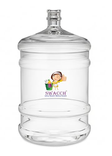 Image of Water Dispenser Plastic Bottle 20L+ 5 Plastic Caps Free I Mineral Water Dispensers Jar I Drinking Water Can I BPA Free Water Bottle Large Container with Thread Cap Multi Colour