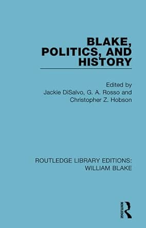 Blake, Politics, and History: 1 Blake, Politics, and History: 1 book cover