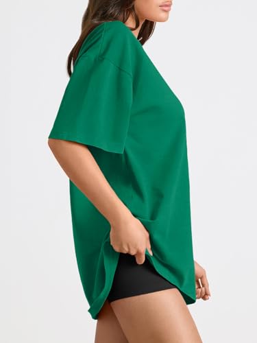 Image of Trendy Queen Womens Oversized T-Shirts Short Sleeves Workout Tops | Casual Summer Gym Tees Plus Size Fashion Clothes 2026