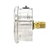 2 Pack of Liquid Filled Center Back Mount Pressure Gauge with 2.5