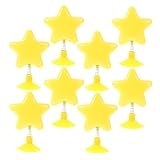 [ANDRESLAD] 8個かわいい黄色の揺れる星のヘルメット飾り バイク 自転車 ボード用の面いスプリングマウントチャーム 全年齢対応ヘルメットアク