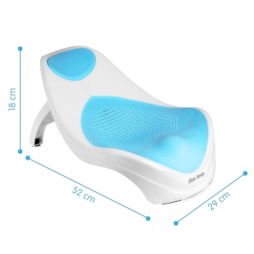 Image of 1st Step Portable Baby Bather /Bath Seat with Anti-Skid Base (Blue)