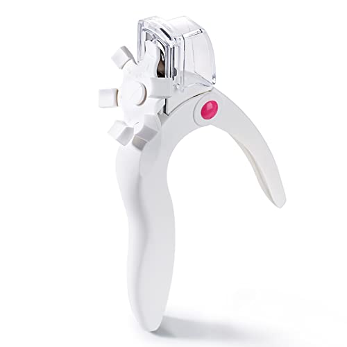 NICOLE DIARY Coupe-ongles en acrylique, coupe-ongles réglable en acier inoxydable, coupe-ongles artificiels, pour faux ongles, manucure, blanc Cover