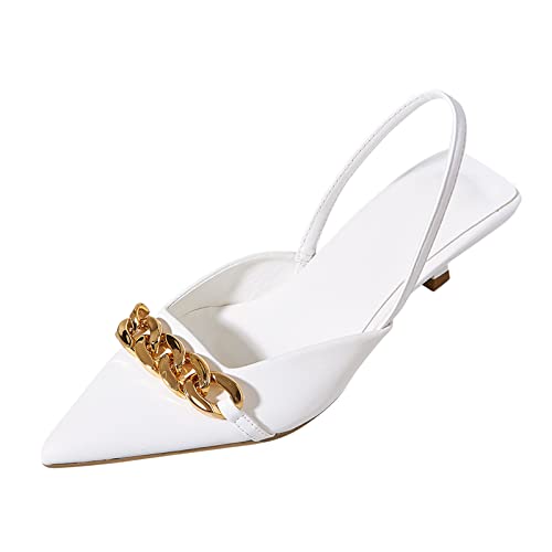 FGUUTYM Sandalias con pies anchos de aguja en la parte delantera cerrada, bombas con pasador para mujer, zapatos de tacón alto, zapatos de noche, zapatos de baile, zapatos de tacón, zapatos de tacón