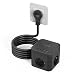 Produktbild TESSAN Steckdosenleiste Flachstecker PD 20W Schnellladen, 3 Fach Mehrfachsteckdose mit 2 USB C und 2 USB A, Steckdosenwürfel mit Schalter, Verlängerungskabel 1,5M Mehrfachstecker für Büro, Schwarz
