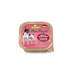 GranataPet Mini Royal Wild & Angus – Nourriture Humide pour Chiens – sans céréales et sans Sucre ajouté – Aliment Complet pour Chiens Adultes – 11 x 150 g