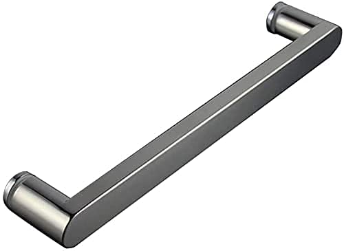 Barre porte-serviettes double fonction pour porte de douche en verre
