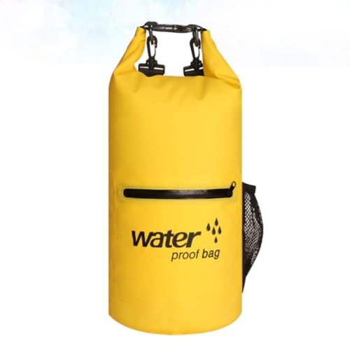 Bolsa inflable impermeable de natación de 10L hecha de tela de malla PVC resistente, bolsa seca flotante multifuncional para nadar y rescatar, almacenamiento portátil para artículos personales al aire libre miniatura 2