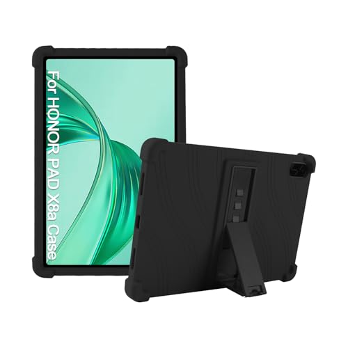 Case for Honor Pad X8a 11 Inch,XLTTONG PC Holder Tablet Silicone Case,Anti-drop for Honor Pad X8a 2024 (Black)