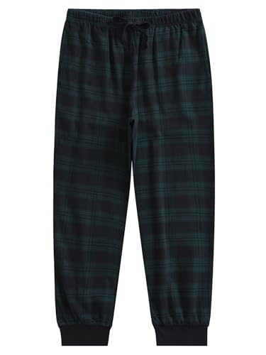 Esenchel Women's Petite Flannel Pajama Pants Cotton Jogger Lounge Pants3