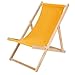 IMPWOOD Liegestuhl klappbar Holz - Sonnenliege aus Buchenholz bis 120 Kg Holzklappstuhl für Balkon, Strand und Terrasse & Camping - Gartenliege Strandliege (Gelb)