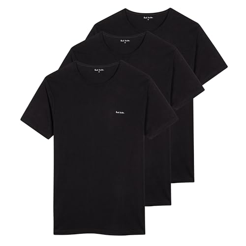 Paul Smith Men's 3-pack T-shirts, Black, Large