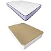Somnia Descanso - Pack Colchón Viscoelástico Viscojunior Reversible + Canapé Madera Abatible Reforzado con Gran Capacidad | Color Blanco 90 x 190