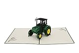QUALITÄT - 3d Klappkarte Traktor von design3dkarten. Hergestellt aus hochwertigem italienischem Papier (Fedrigoni / Cordenons) aus einer nachhaltigen Waldwirtschaft mit FSC Zertifizierung.