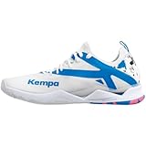 Kempa Damen Wing LITE 2.0 Women Sneaker Freizeitschuh Halbschuh Lauf-und Sportschuh Turnschuhe Handball Jogging Outdoor Freizeit Shoes-leicht und atmungsaktiv, weiß/fair blau, 41 EU
