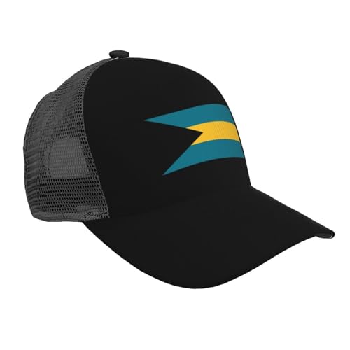 Flag of Bahamas Mesh Baseball Cap - Classic Adjustable Peak Cap, Trucker Hat for Men & Women