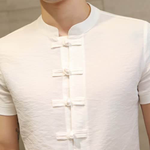 Heren Effen Kleur Retro Shirt Modieus Informeel Eenvoudig Dagelijks Ruimvallend Comfortabel Ademend Veelzijdig zakelijk forenzenoverhemd - Afbeelding 5