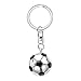 Produktbild Haodou Fußball Schlüsselanhänger Spiegel Keychain Handbag Decor Key Ring Schlüsselkette/Tür/Telefon/Tasche/Auto-Anhänger (Silber)