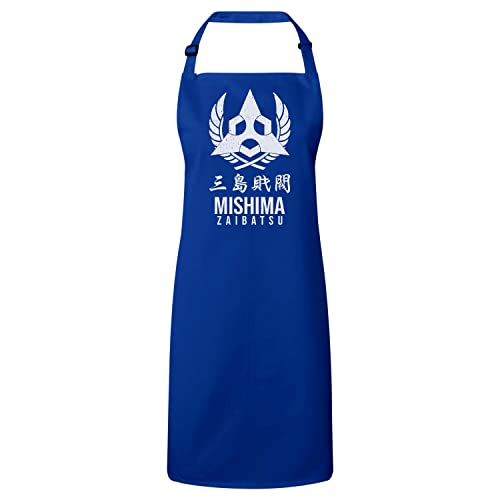 Tablier cuisine bleu premium Mishima Zaibatsu textile résistant combat geek