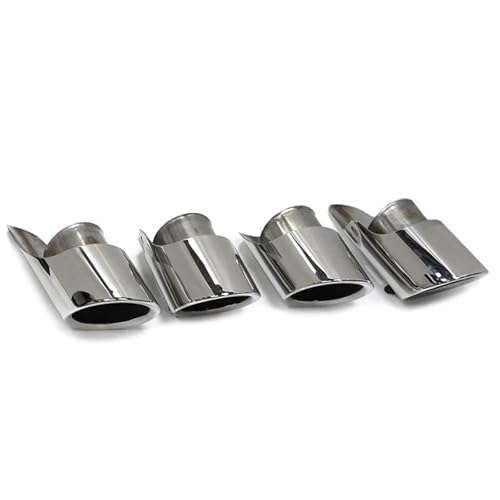 Puntas de escape de coche en acero inoxidable plata para Macan 3.0T, acabado elegante, 4 uds