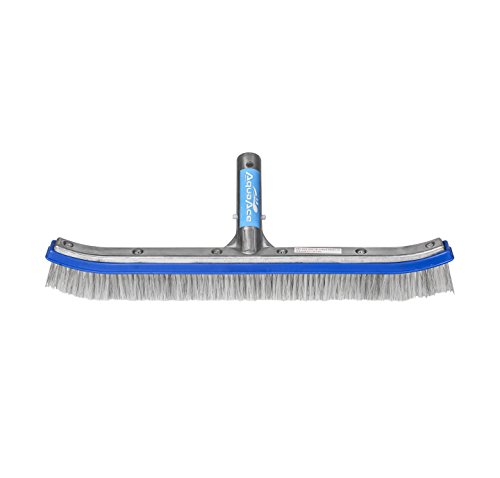 Aquaace Premium Combo Nylon And Stainless Steel Wire Bristle Pool Brush, Mixed Bristles For Extra Scrubbing Power, Three Extra V Clips, For Concrete Or Gunite Pools, Not For Vinyl Pools #TOP5