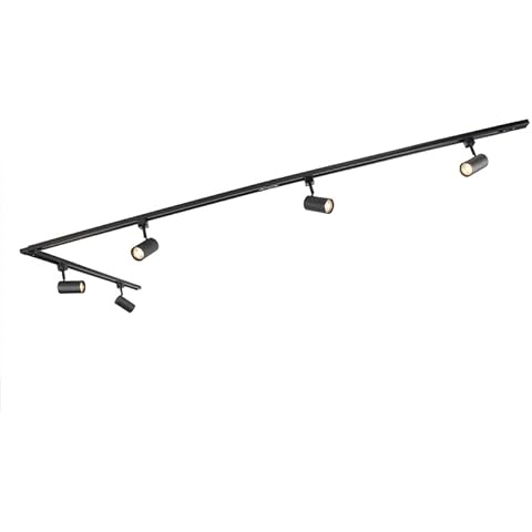QAZQA Sistema de Riel Moderno 5 Focos Negros JEANA Cover