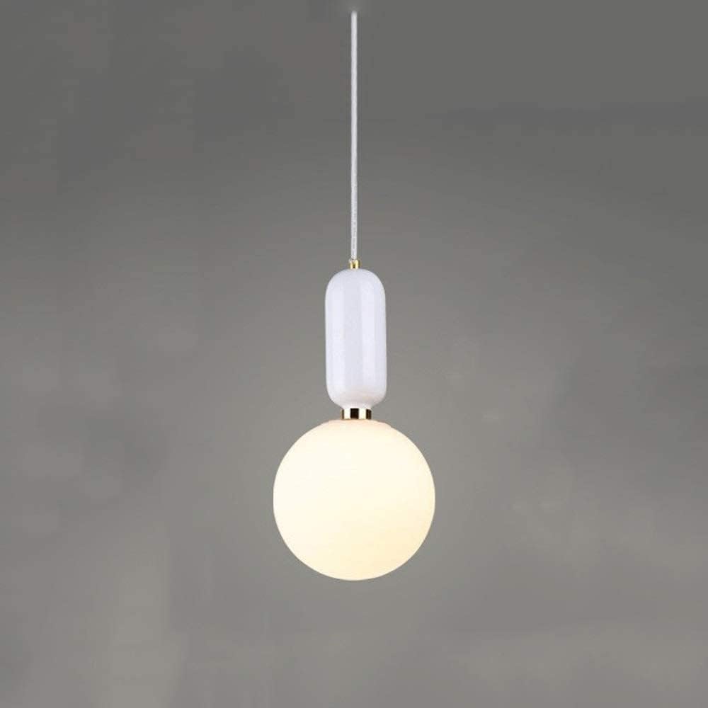 Light, European Modern Pendant Lights Wrought Iron Glass Height Adjustable Hanging Lamps Black/d/White E27 Base Outdoor Lights Pastoral Style Nature Suitable for Lobby Balcony Susp