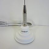 Hustler IC100SW CB Radio Antenna Magnetic Base 41' Whip W/Spring (White)
