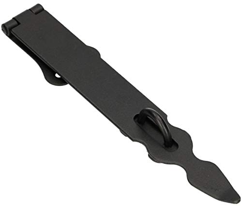 KOTARBAU® Portacandados 250 mm, Cerrojo de acero para candado, Negro, Ornamental, Puerta de doble hoja, Protección contra robo, Herraje para puerta, Cierre de seguridad, Cerradura