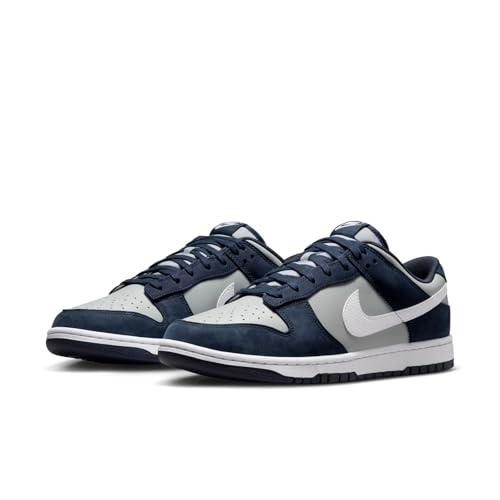 Nike Dunk Low Mens Lifestyle Shoes (Obsidian/White/Light Smoke Grey) (IB3079-400, Blue/Grey/White)3