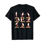 Santa Doing ヨガ エクササイズ ポーズ 瞑想 クリスマス ヨガ Tシャツ