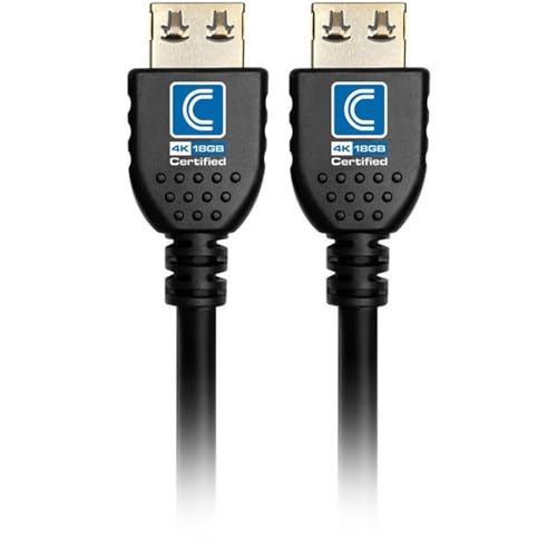 Câble HDMI 4K 18G actif Comprehensive NanoFlex 7,6 m cordon vidéo haute vitesse noir