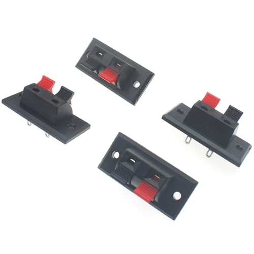 10 conectores terminales para altavoz 2 pines de resorte miniatura 2