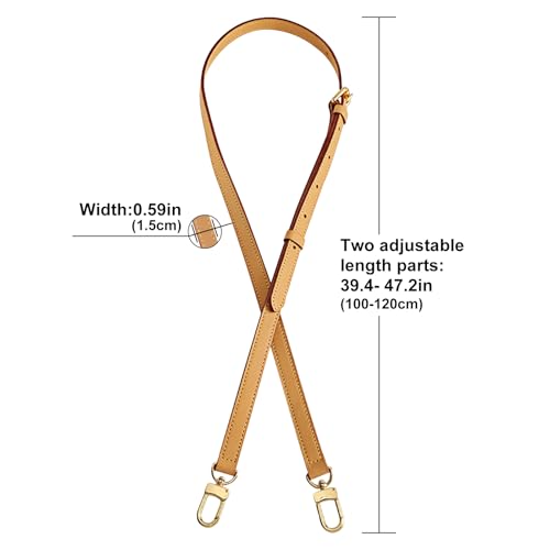 Genuine Vachetta Leather Shoulder Bag Strap Crossbody Replacement Adjustable for Speedy Handbag or Purse3
