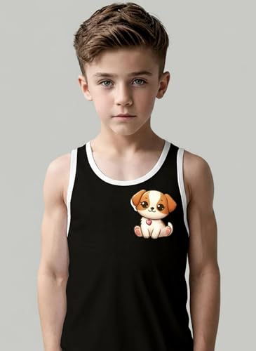 Image of Kids Cotton Blend Printed Vest for Baby Boy & Girl | Cotton Blend Printed Sleeveless Vest for Kids - Style - 9 (Pack of 5)