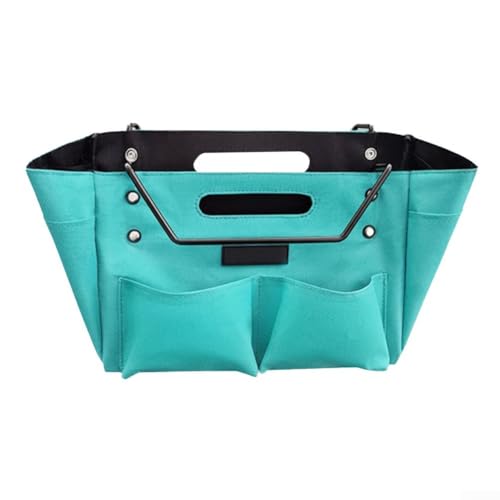 Eawfgtuw Bolsa de herramientas plegable con gancho de metal, organizador portátil de tela Oxford para herramientas y equipos (A)
