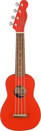 Fender Limited Edition Venice Soprano Ukulele - Fiesta Red Bundle with Gig Bag, Tuner, and Austin Bazaar Instructional Video - image 2